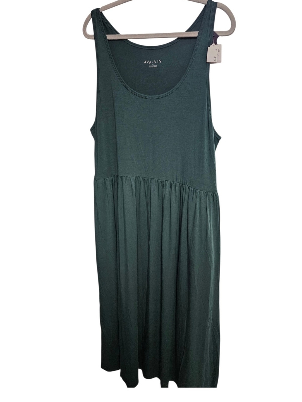 Jade Green Scoop Neck Tank Maxi Dress